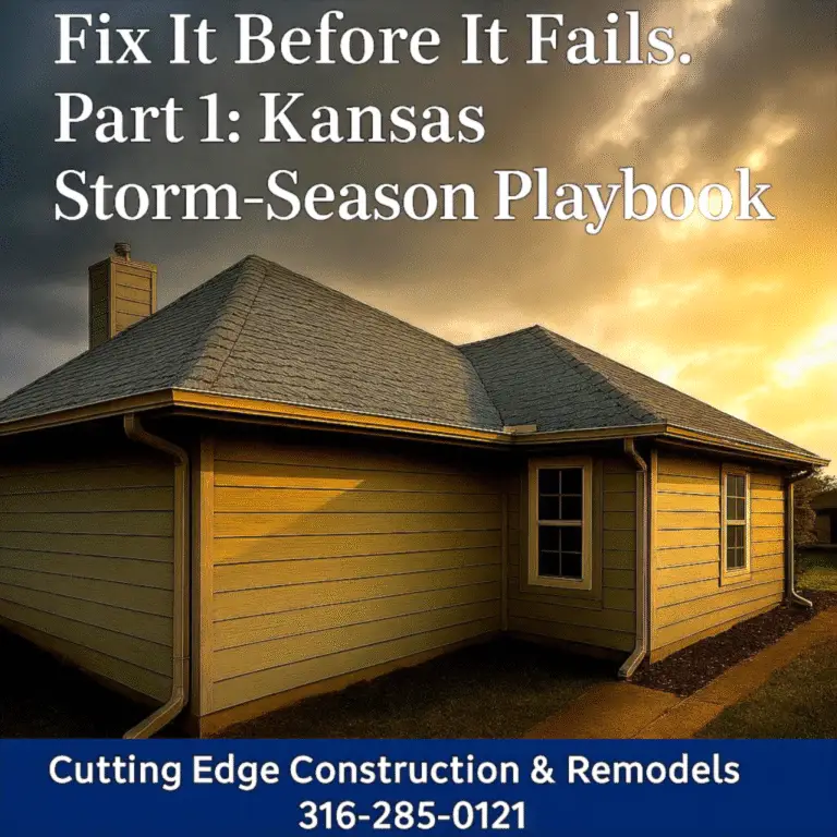 Cutting Edge Construction & Remodels—Kansas storm-season home maintenance in Hutchinson and Wichita